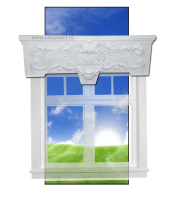 Fronton decorativ pentru fereastra sau usa in stil Baroc