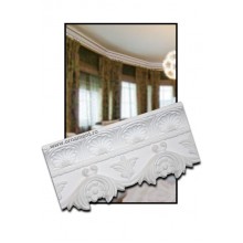 Friza sau Riloga decorativa cu motive florale din Ipsos in stil Baroc