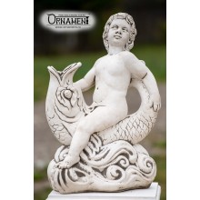 Statueta Copil Calare pe Peste