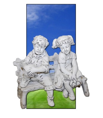 Statuete Copii pe Bancuta